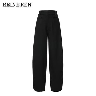 REINEREN任茜设计师款2026春季新款重磅羊毛弯刀长裤
