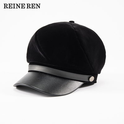 【现货】REINEREN设计师任茜2025秋冬丝绒复古八角报童帽