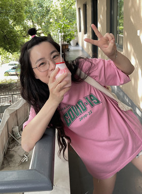 短袖vintage慵懒风大码显白减龄
