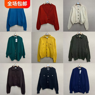 圆领打底套头古着毛衣039 长袖 古着vintage复古秋冬款 保暖纯色女款