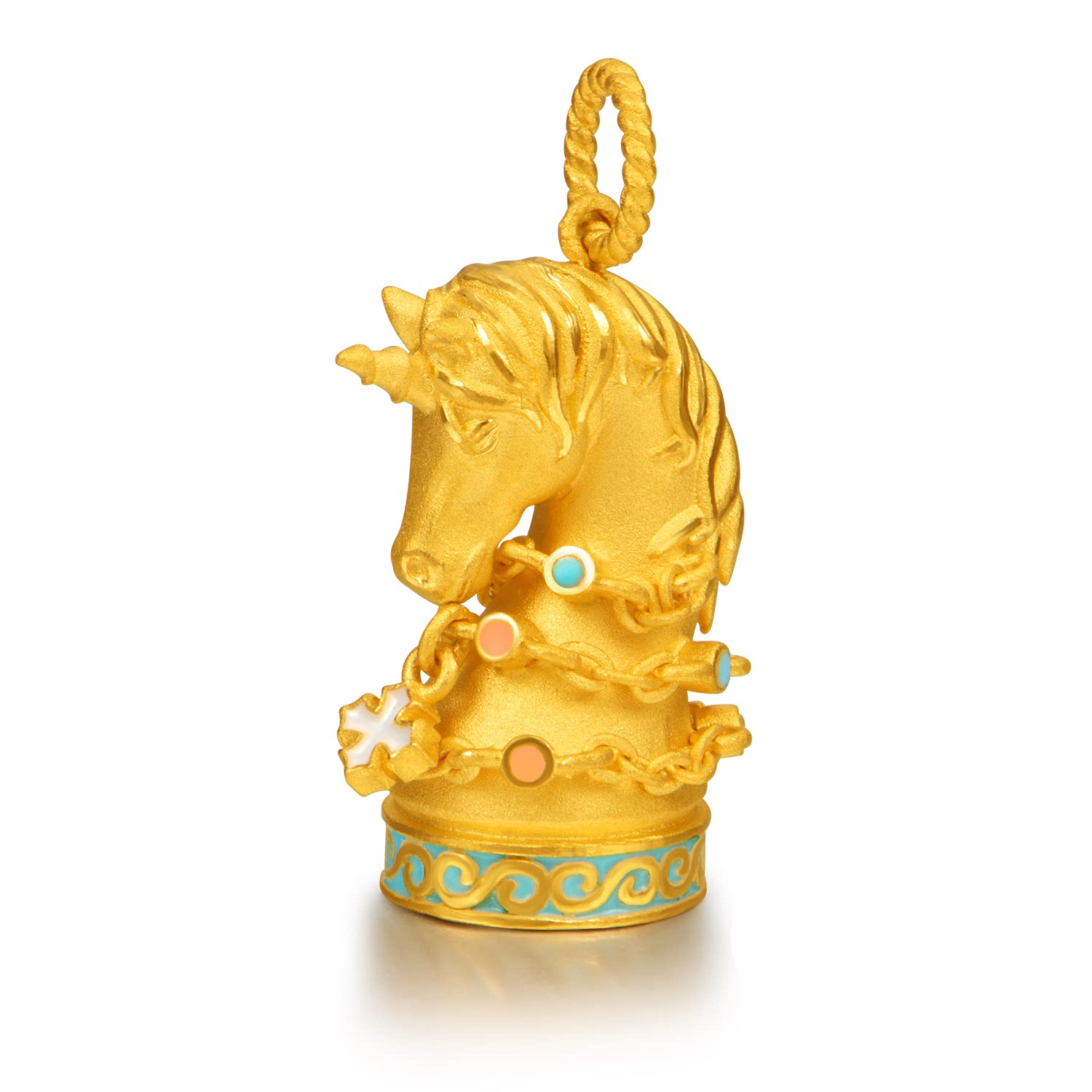 PINKBOX马足金珐琅挂坠