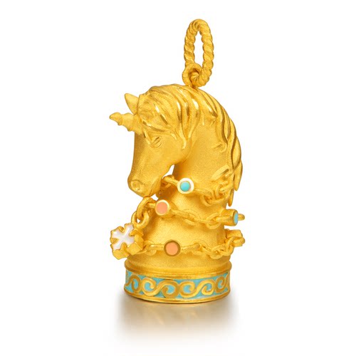 PINKBOX马足金珐琅挂坠