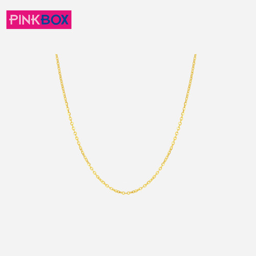PINKBOX/娉饰珠宝足金项链5g黄金O字链素链女百搭锁骨链520送女友