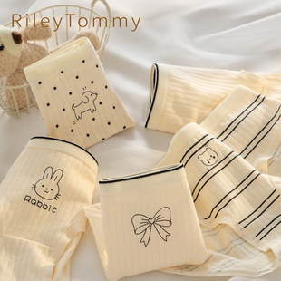 无痕三角裤 抗菌裆卡通印花学生内裤 Tommy少女纯棉内裤 英国Riley
