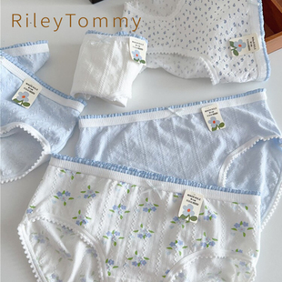 碎花抑菌甜美透气可爱女孩三角短裤 英国Riley Tommy少女纯棉内裤