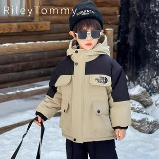 英国Riley 加厚棉衣 Tommy儿童派克服男童羽绒服外套秋冬2026新款