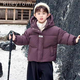 英国Riley Tommy儿童羽绒服三防白鸭绒外套冬季面包服男童羽绒服