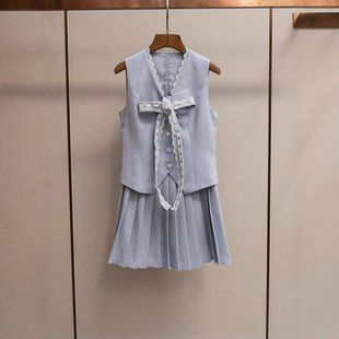 上衣 套装 夏季 蕾丝花边新款 时髦高端半身裙南油深圳马甲洋气 女装