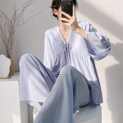 带胸垫棉绸睡衣女春夏