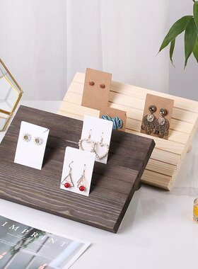 木质耳环展示架斜片收纳摆摊