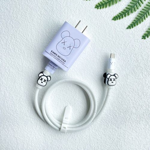 适用VIVO S12/S10/y77e/y31s数据线保护套33w44w充电器贴纸缠绕线