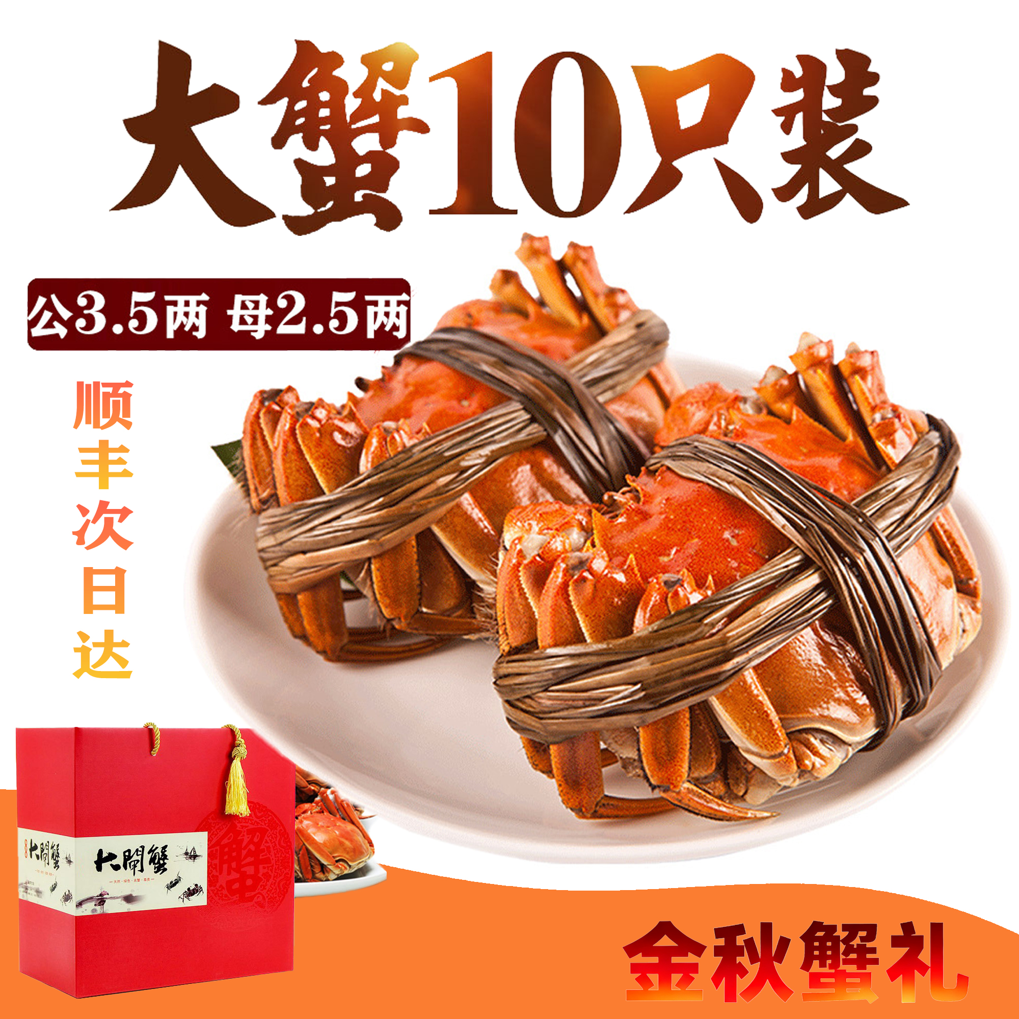 洪湖清水蟹十只全母蟹顺丰包邮