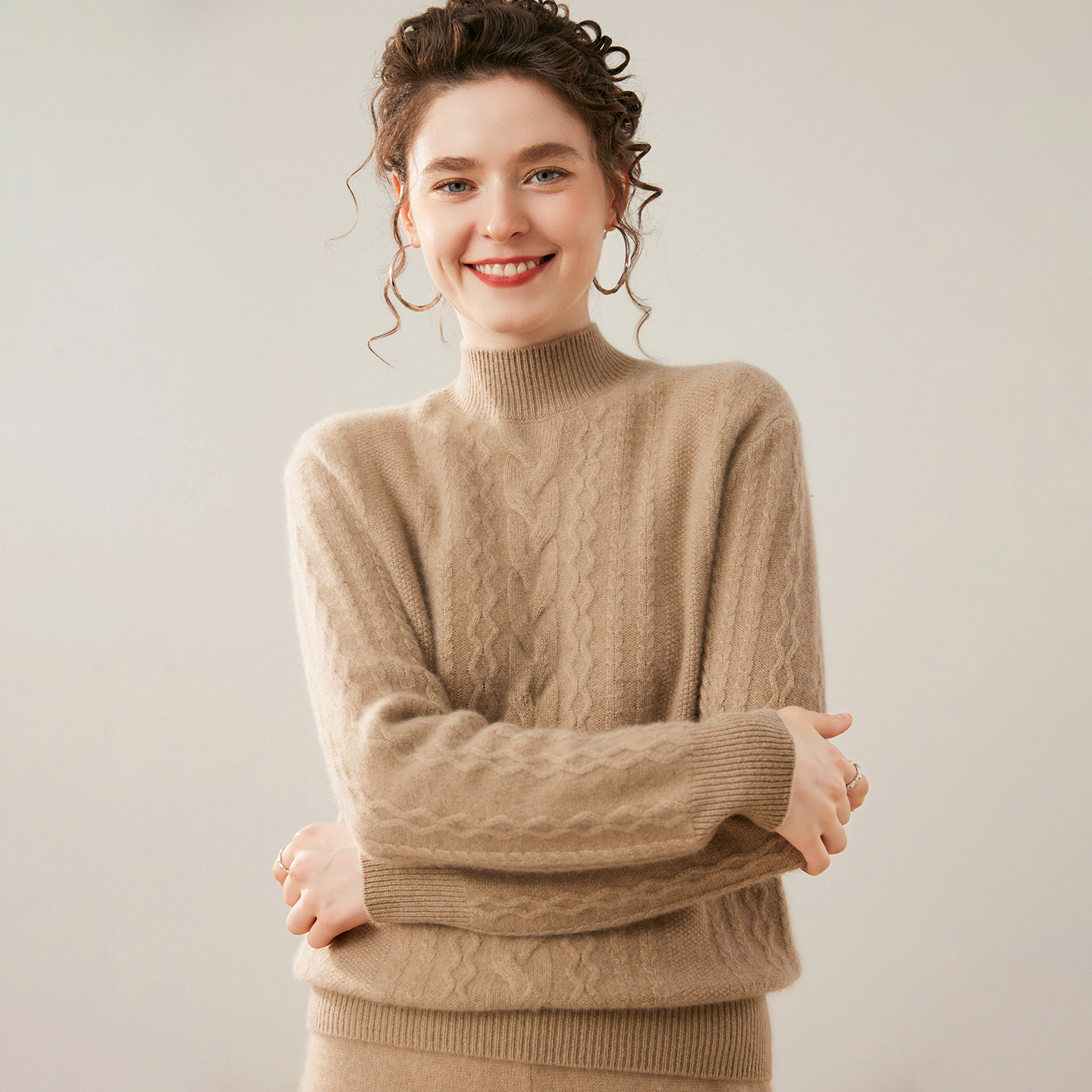 加厚羊绒衫女针织毛衣打底衫