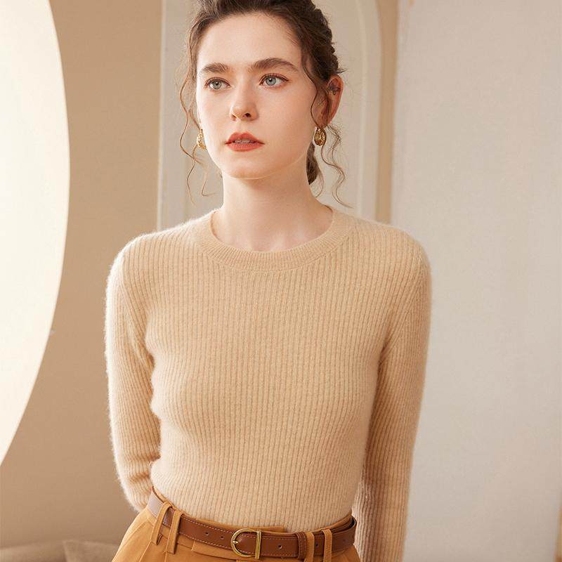 山羊绒衫女圆领套头修身毛衣秋冬新款纯色显瘦内搭羊绒针织打底衫,女装/女士精品,羊绒衫,淘宝优惠券,粉丝福利购,淘宝优惠卷