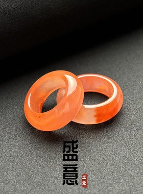 天然原矿冰飘南红玛瑙跑环卡环星月金刚菩提猴头蜜蜡文玩手串配饰
