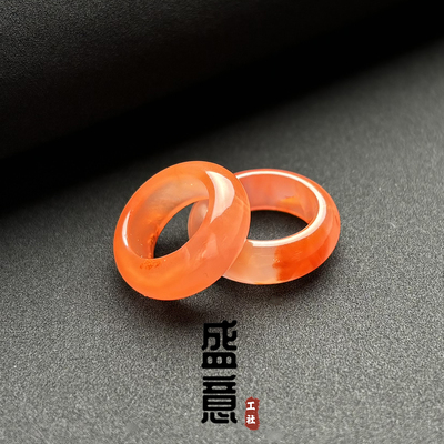 天然原矿冰飘南红玛瑙跑环卡环星月金刚菩提猴头蜜蜡文玩手串配饰