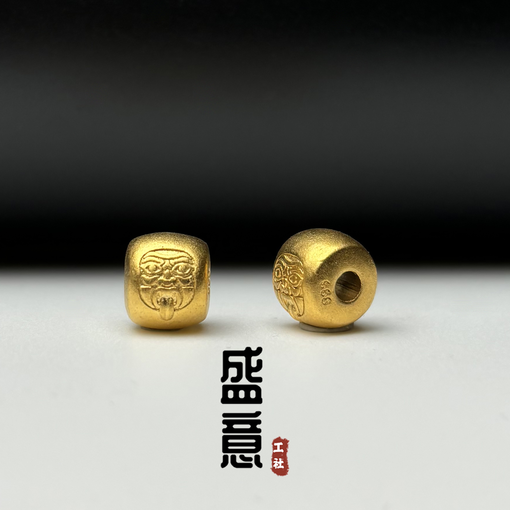 古法24K工艺黄金色925扎吉拉姆老型桶珠项链佛珠手串配饰