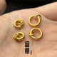 古法24K工艺黄金色925圆环套环侧挂万向轴卡环文玩手串diy配饰