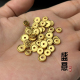 超薄24K精工古法老金工艺黄金色凹槽车轮隔片文玩手串卡环垫片