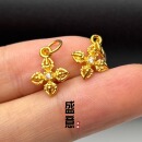 古法24K工艺黄金色文玩镶钻十字金刚杵吊坠项链佛珠手串配饰