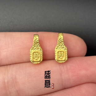 古法24K工艺黄金色扎基拉姆吊坠卡子提溜侧挂文玩手链手串diy配饰