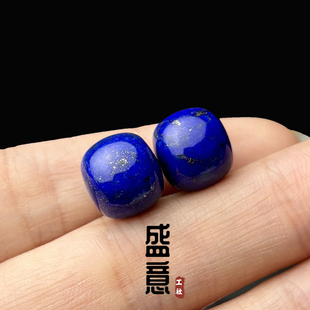 天然原矿青金石老型珠桶珠单珠隔珠顶珠腰珠星月金刚菩提手串配饰