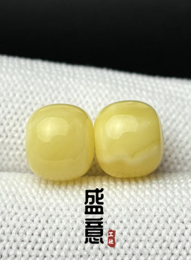 天然蜜蜡老型桶珠单珠散珠星月金刚菩提腰顶珠108颗文玩手串配饰
