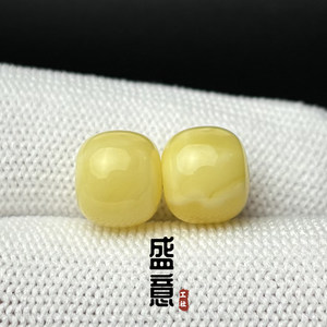 天然蜜蜡老型桶珠单珠散珠星月金刚菩提腰顶珠108颗文玩手串配饰