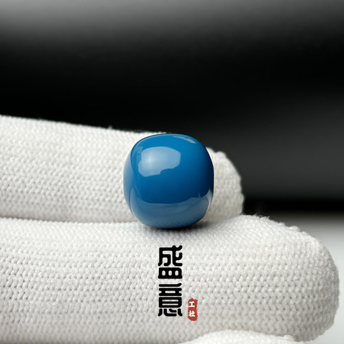 雪巴琉璃珠老型桶珠暴力蓝腰珠顶珠单珠星月菩提配饰绿松石配珠