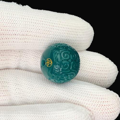 雪巴琉璃回纹圆珠顶珠腰珠