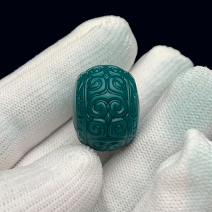 精工雕刻高瓷玉化雪巴琉璃回纹墩子隔珠金刚菩提手串108颗配饰