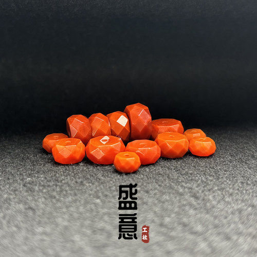 天然原矿南红无相墩子配珠星月金刚菩提猴头蜜蜡DIY文玩手串配饰