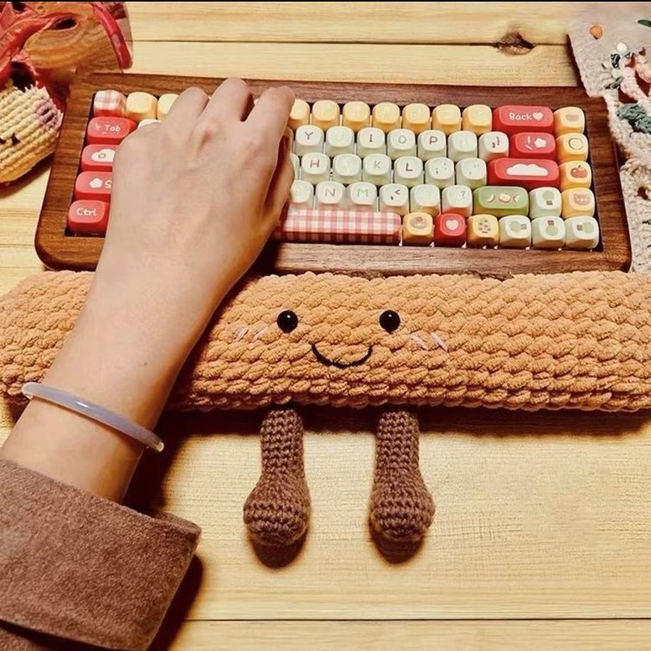 法棍腕托手工毛线钩织键盘法棍钩针diy编织材料可爱自制礼物套装