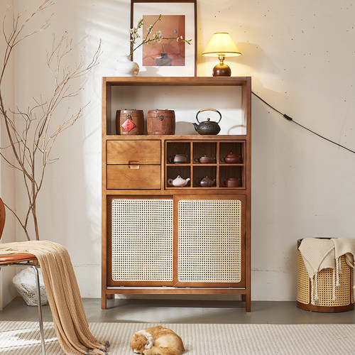 北欧复古风多宝格博古架