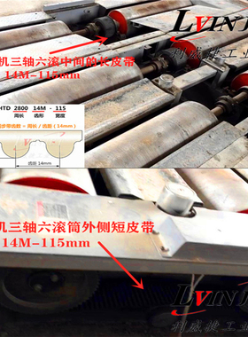 康士伯/安车测功机三轴六滚筒传动皮带HTD 2240/2800 14M-115mm宽