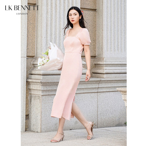 lkbennett粉色修身小礼服