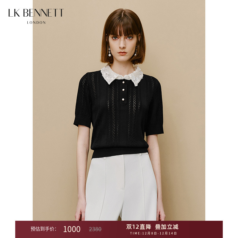 lkbennett套头针织衫polo领