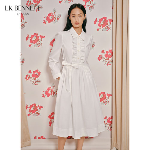 lkbennett英国法式白色连衣裙女