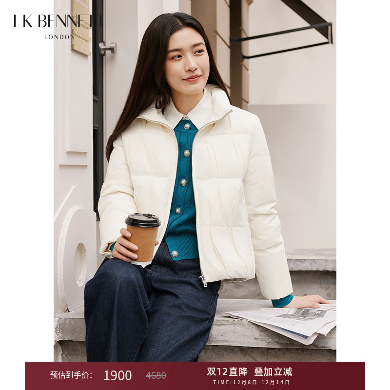 短款羽绒服外套lkbennett高立领