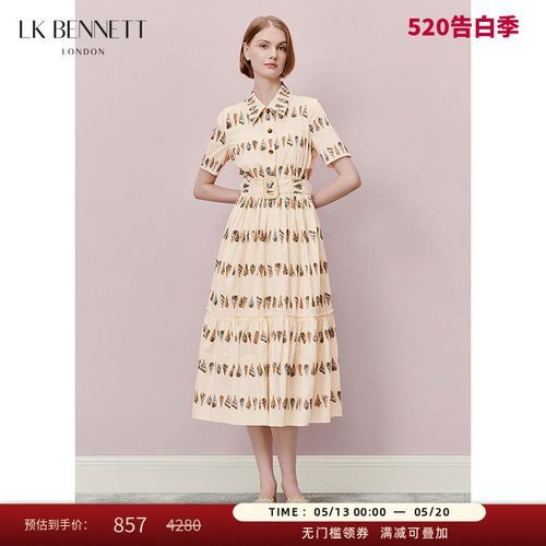 lkbennett度假风衬衫裙纯棉