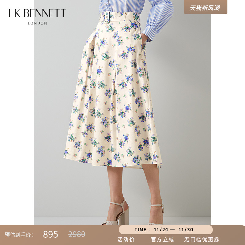 印花lkbennetta字裙优雅
