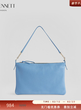LK BENNETT天蓝色牛皮革手提包女新款单肩包真皮