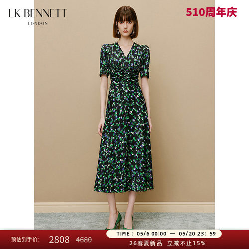 lkbennettV领连衣裙收腰