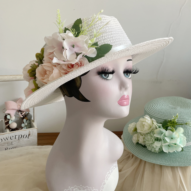 韩国平顶草帽防晒遮阳帽