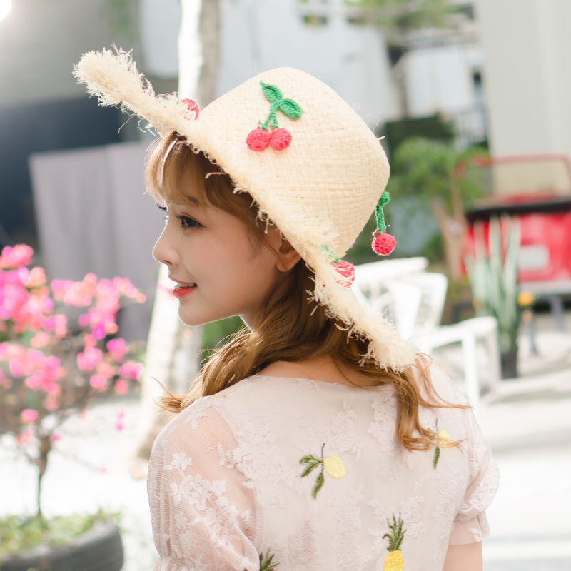 草帽韩版百搭沙滩可折叠大檐帽子