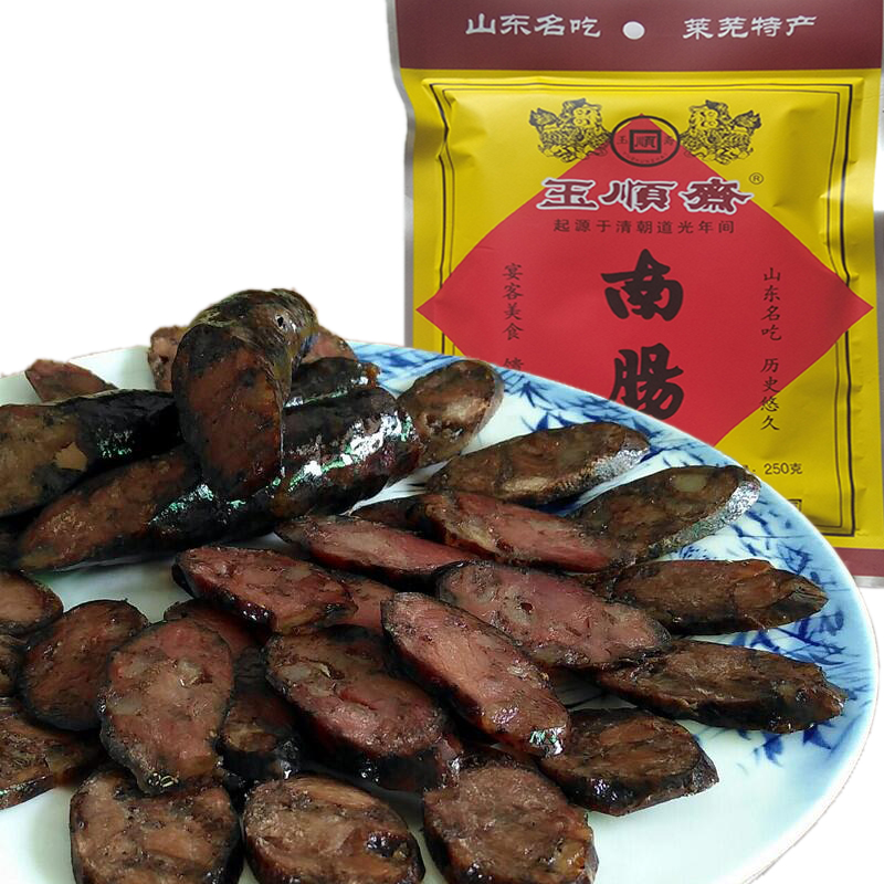 莱芜玉顺斋香肠250g*3袋五香南肠熟即食风干腊肠山东特产纯肉肠-封面