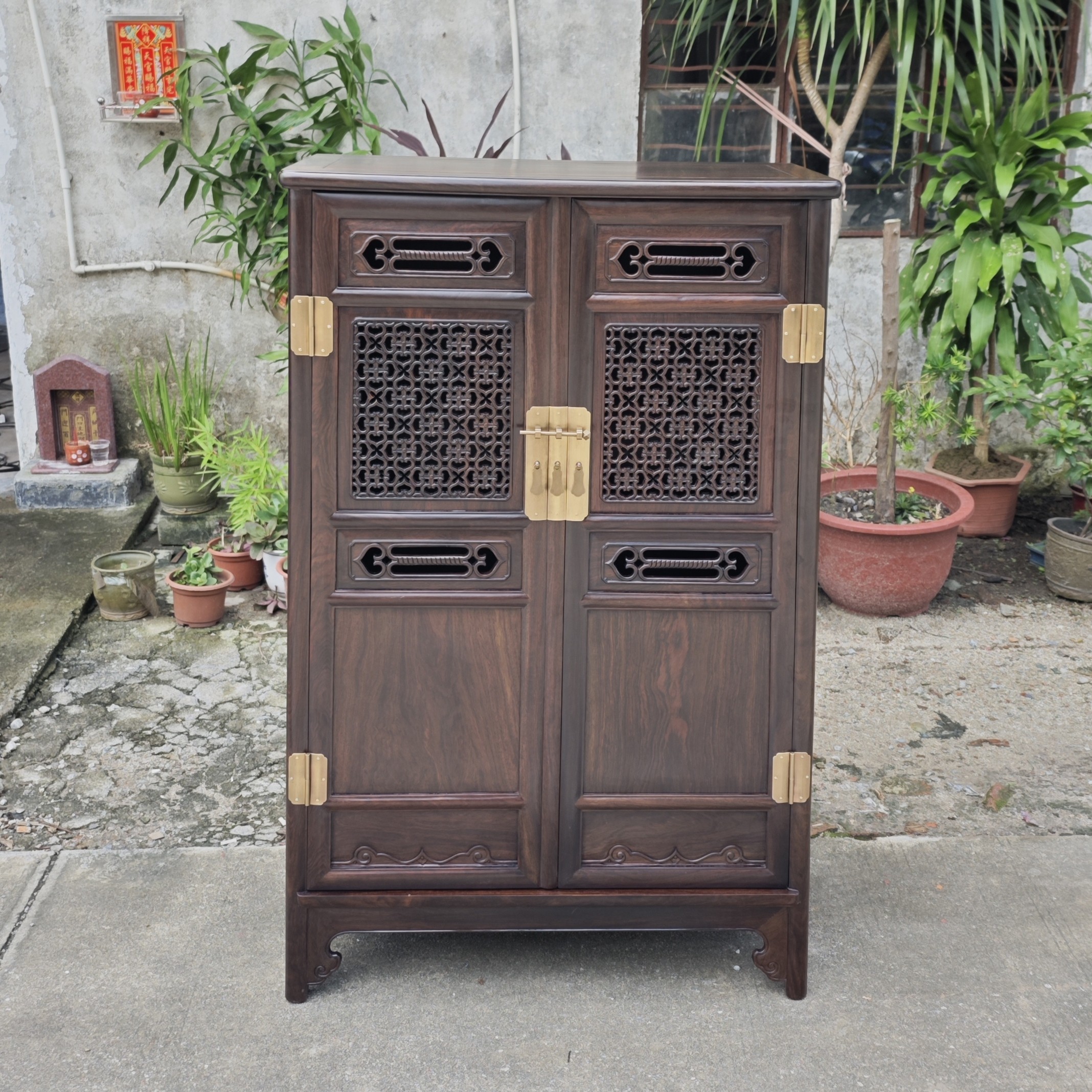 黑檀红木圆角柜面条柜餐边柜茶叶柜万历柜小博古架雕花实木茶水柜