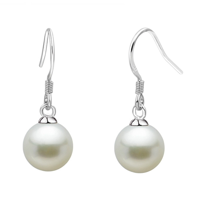 s99足银耳环耳钉女1d金珠耳钩