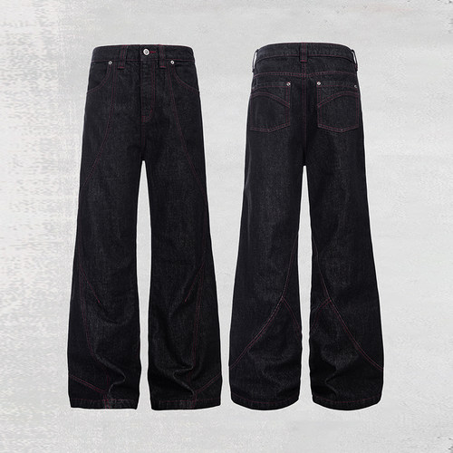 CATSSTAC赤刃原牛长裤 cleanfit直筒宽松刃型分割复古牛仔裤男