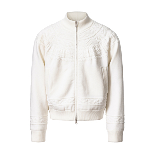 软糯有型 CATSSTAC 型 棒球领版 简约雅致 马赛暗纹费尔岛毛织雕